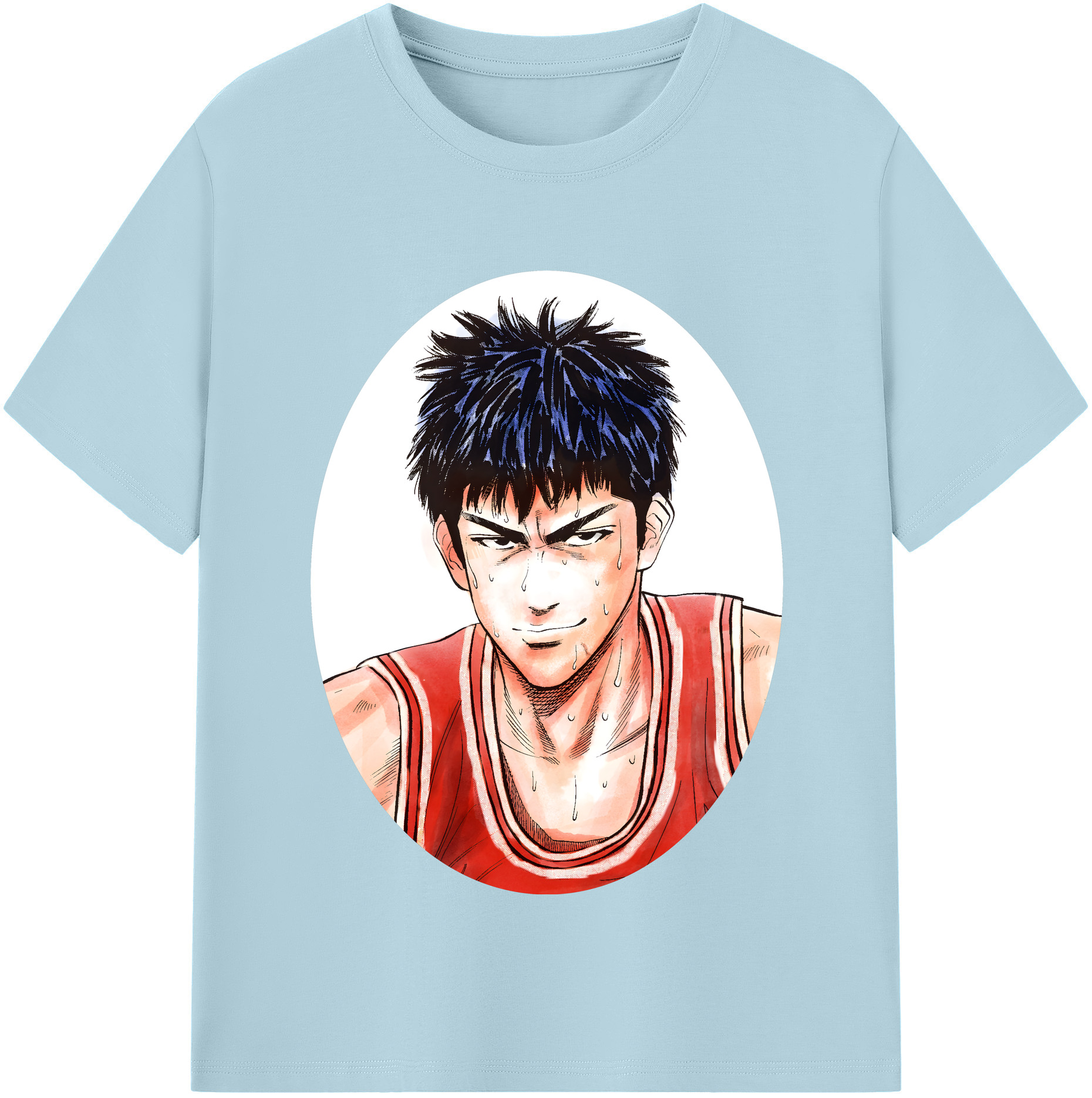 SLAM DUNK／スラムダンク 綿100％半袖Tシャツ（フロントプリント）